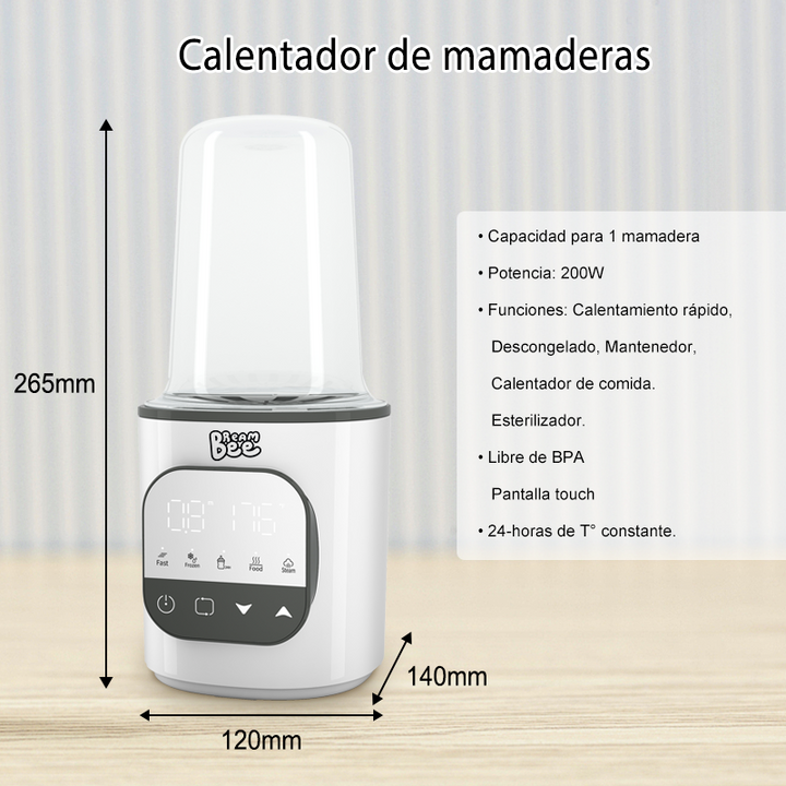 Calentador de Mamaderas Multifuncional con Calentamiento en Segundos